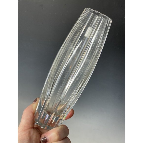 Vintage Marquis Waterford 7" Crystal Hand Cut Vase Bud Geometric Modern Clear - Picture 4 of 13